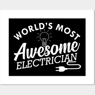 Electrician - World's most awesome electrician Posters and Art